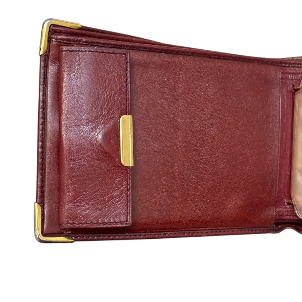 Balenciaga burgundy leather men’s bifold wallet vintage